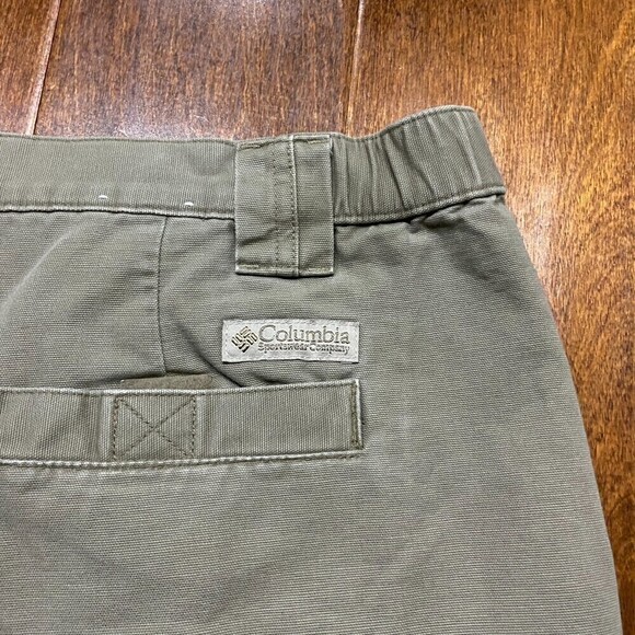 Columbia Sportswear Vintage Cargo Utility Shorts Brown Cotton Men's Extra Large - Picture 5 of 8